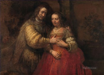 Rembrandt van Rijn Painting - La novia judía Rembrandt